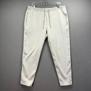 VRST Simple Jogger Pants Mens Large Light Gray Twill Terry Drawstring Athletic